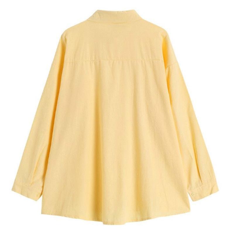 Solid Color Versatile Bottoming Shirt Schoolgirls Spring Korean Style Loose Lazy Wind Shirt Super Delivery Shawl