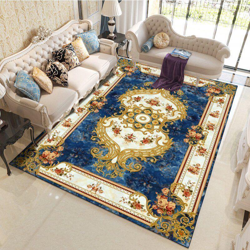 European-style Living Room Carpet Coffee Table Blanket Simple Modern Home Bedroom Room Full of Sofa Floor Mats Can Be Machine Washable Custom