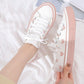 Girls Love Board Shoes Fashion White Shoes Women Korean Style Flat Student Canvas Shoes Women
