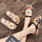 Mother Sandals Leather Soft Sole Middle-aged and Elderly Women's Shoes Non-slip Shoes Fish Mouth Shoes Granny Sandals Casual Shoes Wedges Work Shoes