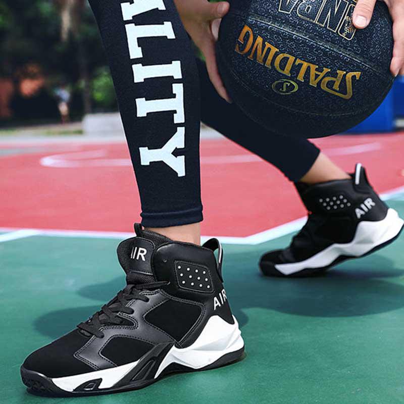 38-44 Men Mesh Sneakers Wear-resistant Basketball Shoes Deodorant Comfortable High-top Running Shoes