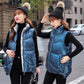 Cotton Jacket Women's Shiny Korean Short Waistcoat Winter Loose Colorful Stand-up Collar Down Cotton Jacket