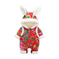 Baby Big Flower One-piece Winter New Year's Clothing New Year's Clothing Baby Festive Romper Plus Cotton Padded Outing Clothing