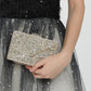 Elegance Luxury Women's Clutch Bag Shoulder Bag Ladies Smooth Box Bag Wedding Evening Banquet Bridal Rhinestones 2 belts