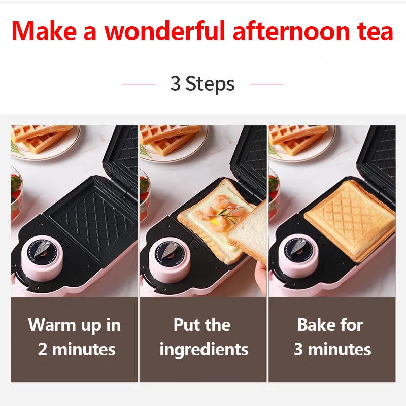 650W Sandwich Breakfast Making Machine Bread Maker Barbecue Machine Kitchen Supplies