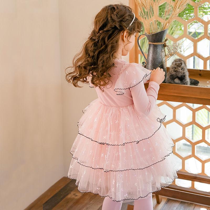 Girls Dress Western Style Cake Dress Net Gauze Dress Children Skirt Little Girl Princess Dress