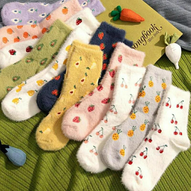 Mink Velvet Floor Socks Winter Women's Fur Socks Home Leisure Sleep Socks Thickened Plus Velvet Socks
