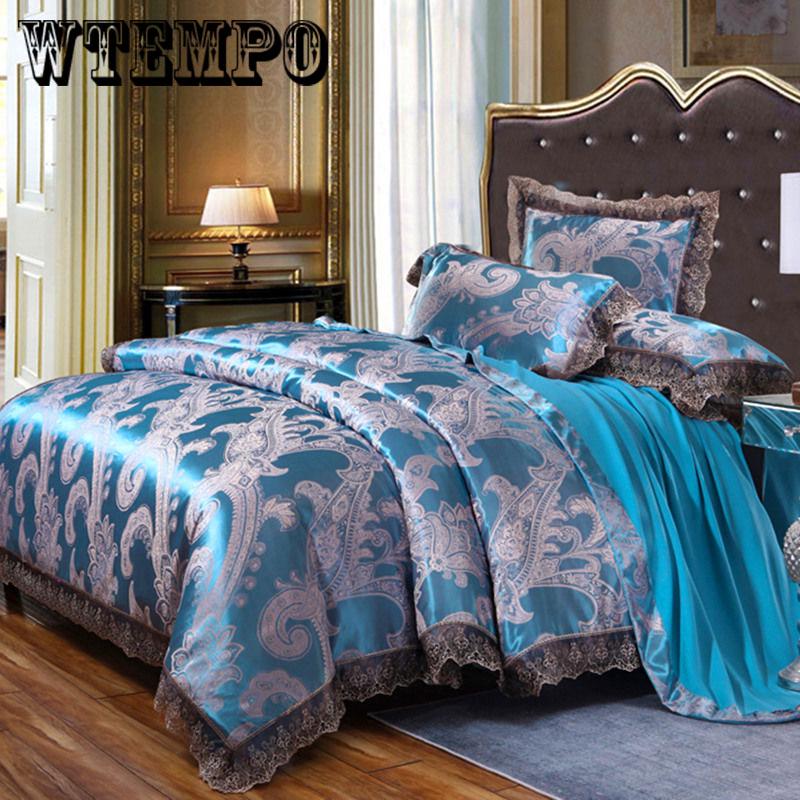 Luxury Jacquard Bedding Set Queen/King Size Royal Bed Set Duvet Cover Bedsheet Pillowcase
