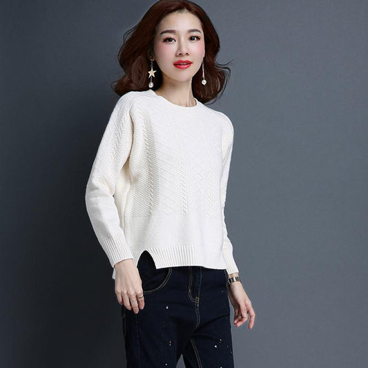 Autumn and Winter Solid Color Bottoming Shirt Short Wild Slim Tops Fashion Knitted Women Sweater