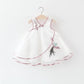 Girls Dress Temperament Cheongsam Mesh Princess Skirt Chinese Style Baby Vest Skirt Sleeveless Round Neck A-line Skirt