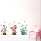 Hand-painted potted plants removable colorful flower waterproof wall sticker nature scene wallpaper