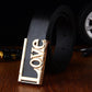 Belt male casual black youth belt male wild letter smooth buckle belt youth student belt female