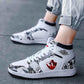 Graffiti Basketball Shoes for Men Comfortable Breathable Shoes Couples Waterproof Sports Shoeses