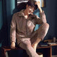 Coral Fleece Pajamas Men's Autumn and Winter Thickening Plus Fleece Young and Middle-aged Long-sleeved Cardigan Home Service Suit