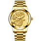 Winner Automatic Mechanical Skeleton Luminous Stainless Steel Mesh Strap Business Watches