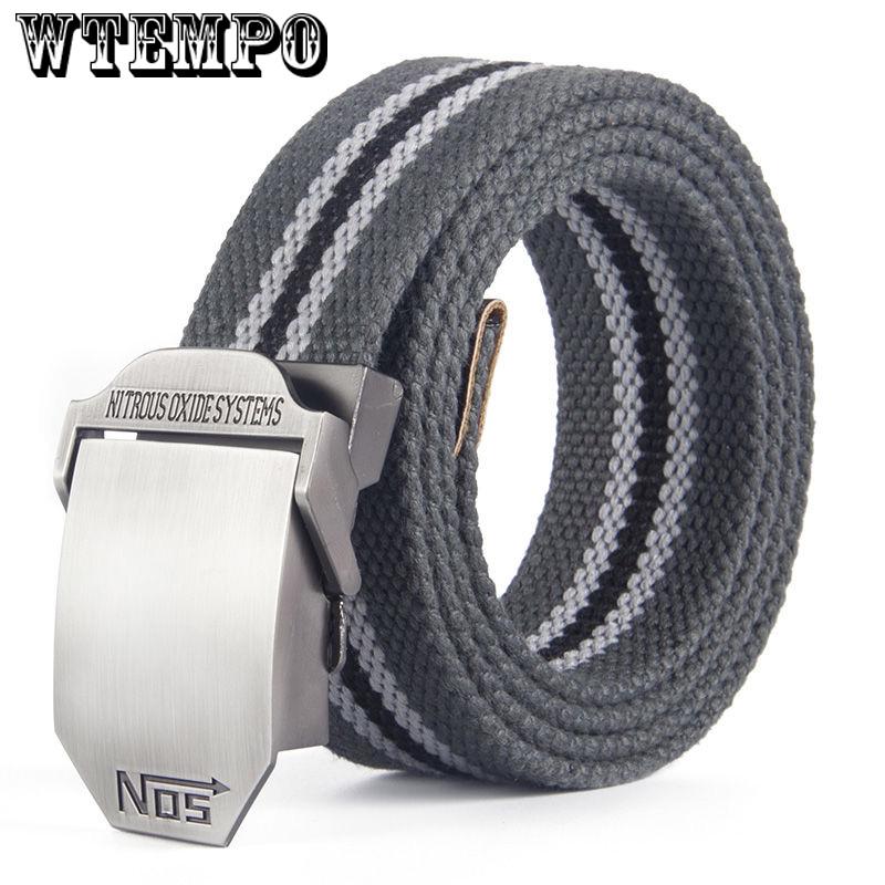 Striped Adult Men Knitted Men Casual Belts Canvas Belt Plus Size Strap Male Tactics Belt