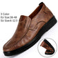 Men's Casual Genuine Leather Shoes Breathable Comfortable Men's Loafers Business Oxford Leather Flats Shoes Breathable Dad Shoes