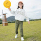 Girls Sweater Set Hooded Pullover Long Sleeve Sweater Casual Loose Pants Two Piece Set Spring and Autumn Children Sports Two Piece Set