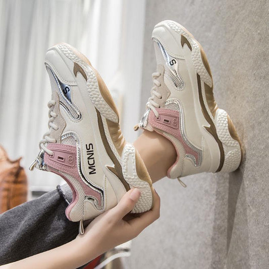 Summer Mesh Breathable Daddy Shoes Female Korean Version of The Wild Student Sports Shoes Super Fire Running