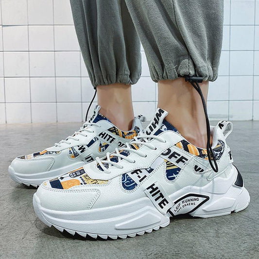 Fashion Men's Sports Shoes Leisure All-match Heightening Shoes Outdoor Running Breathable Clearance Shoes