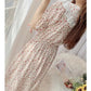 Chiffon Floral Dress Female Waist Is Thin, Temperament Gentle Wind Lace Stitching Princess Skirt Chiffon Long Dress Large Skirt