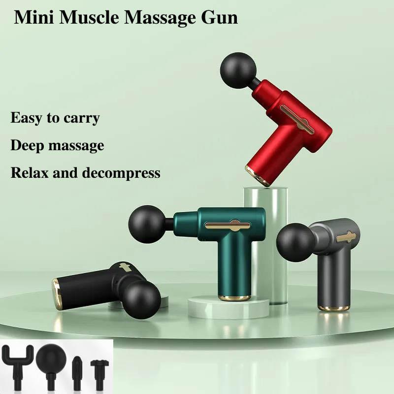 Short Gun Mini Muscle Massager Fitness Professional Neck Machine Electric Multi-function Small Relax Gun Massage Gun