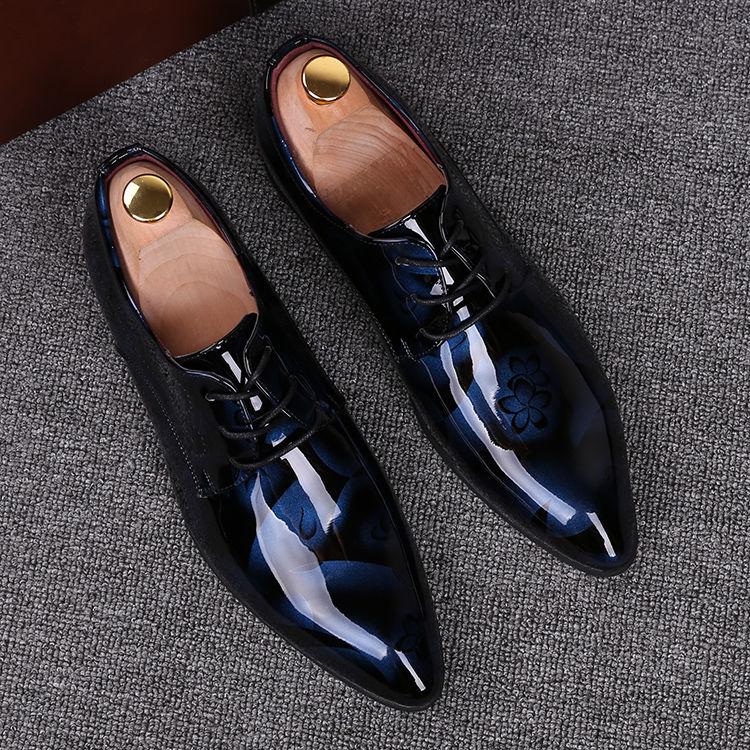 Increased lether shoes casual shoes business men's leather shoes pointed leather shoes Large size