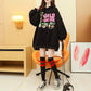 Fashion Spring and Autumn Thin Female Sweater Wild Hat Loose Korean Version Leisure Blouse