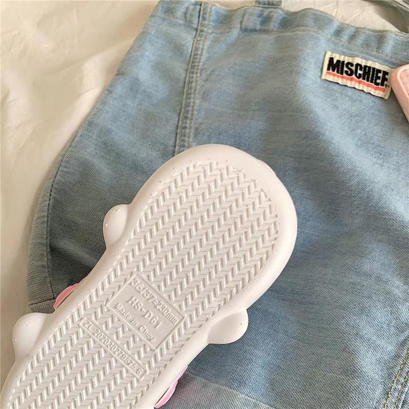 Cute Rabbit Soft Sole Slipper for Women Summer Non-slip Sandals Soft-soled Shoes Soft Bottom Beach Sandals