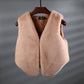 Women's Short Fur Waistcoat Autumn and Winter Slim Fit Fox Fur Vest Waistcoat Plush Jacket Keeps Warm Soft and Comfortable