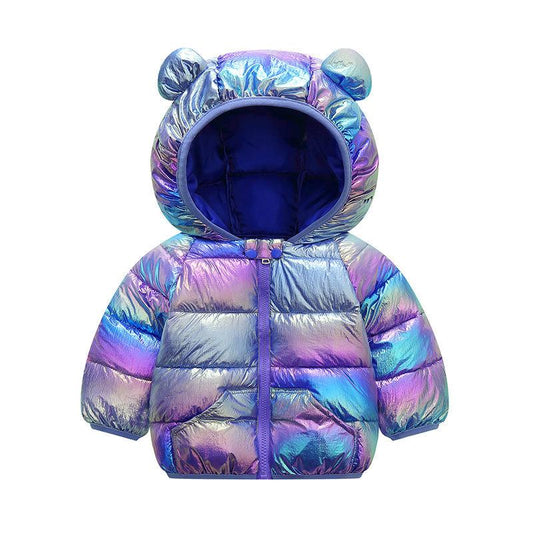 Girls' Warm Cotton Winter Clothes Lightweight Cotton Jacket Windbreaker