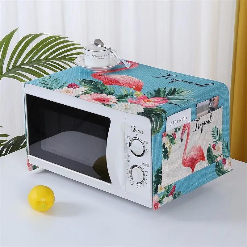 Microwave Oven Cover Towel Universal Electric Oven Cover Cloth Waterproof and Oil Smoke Dustproof Thickened Linen Cloth Three-sided All-inclusive