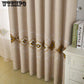 Chenille Fabric Stylish Durable Flower Window Curtain Blackout Grommet Curtains