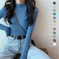 Pure Color Spring and Autumn Ladies Half High Neck Long Sleeve Sweater Bottoming Shirt Slim Half High Neck Sweater