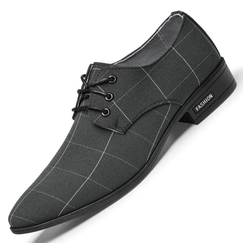 Men's Cloth Face Versatile Men's Korean Version British Formal Wear Pointy Breathable Suit Casual Shoes