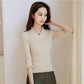 Autumn and Winter Solid Color V-neck Sweater Short Women's Small Slim Knit Sweater Women