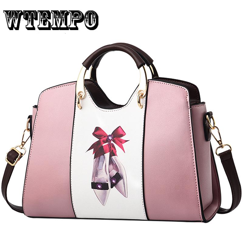 WTEMPO Brand Handbag Fashion Women Shoulder Bag Western Style Handbag