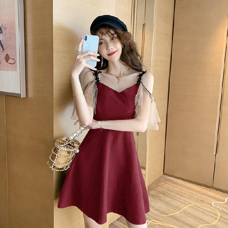 Black Suspender Skirt Female Summer Sexy Strapless Waist Waist Slimming Light Mature Dress A-line Skirt Sexy and Cute
