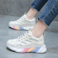 Thick-soled Height-increasing Shoes Fashion Ladies  All-match Casual Sports Shoes Spring and Summer Outdoor Running Breathable Clearance Shoes