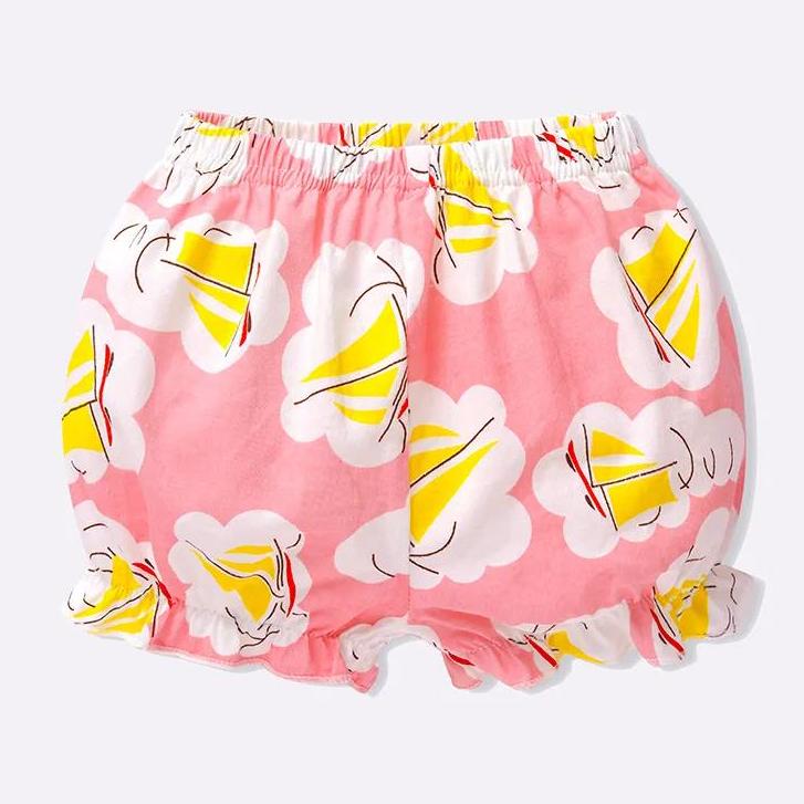 Children's Pants Summer Baby Bread Shorts Thin Short Boys and Girls Ruffle Solid Loose Casual Short