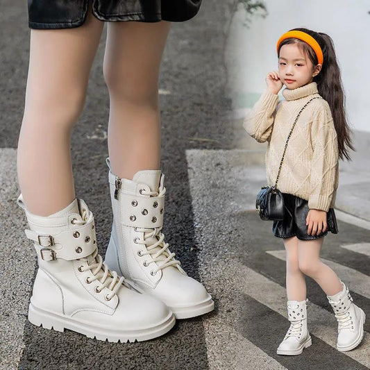 Warm Plush Children Boots Boys and Girls Winter Boots Soft PU Ankle Boots Comfortable Anti-slip Kids Boots