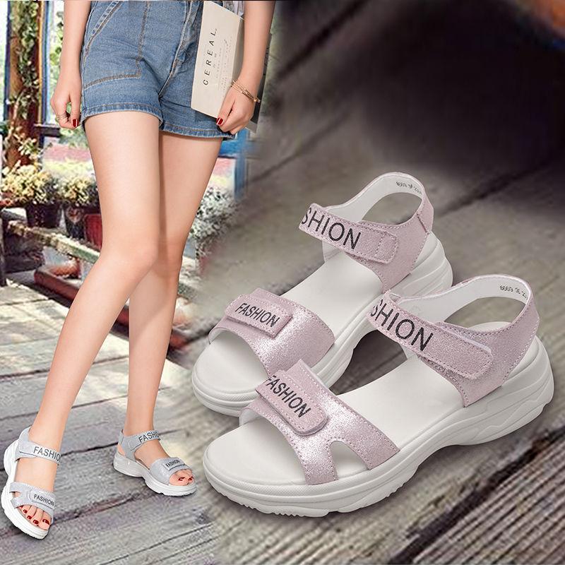 Sandals Ladies Students Korean Version  Roman Shoes Flat College Style Wild Summer Fashion Comfortable  Breathable