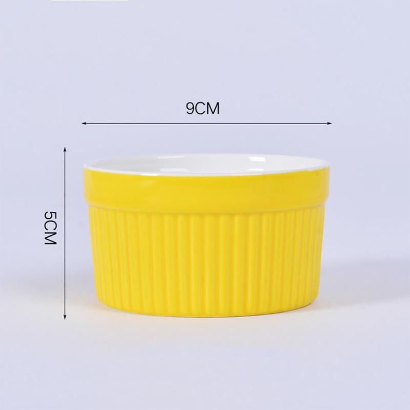 Nordic Household Single Baking Bowl Baked Dessert Pudding Cute Ceramic Bowl Steamed Egg Mold Small Bowl