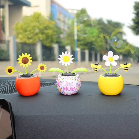 Car Ornaments Car Interior Accessories Car Center Console Decoration Supplies Solar Swing Flower Girl Ornaments