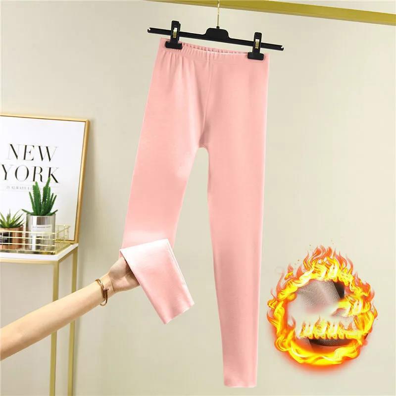 De Velvet Long Trousers Women's Self-cultivation Women's Line Pants Leggings Autumn and Winter Plus Velvet Wool Warm Pants Women