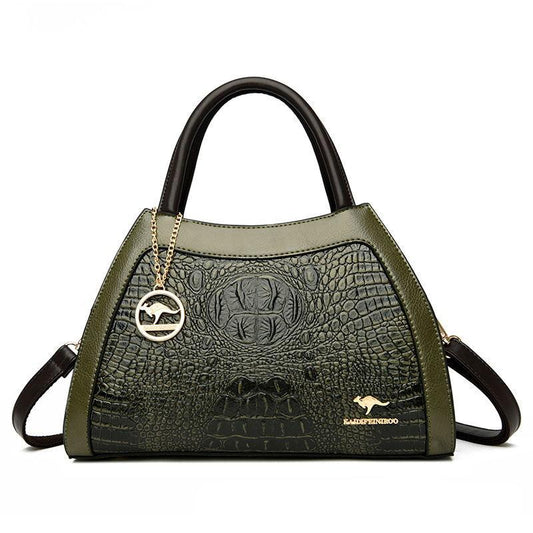 Elegant Ladies Bag Shoulder Messenger Bag Fashion Large Capacity Handheld Leather Texture Shopping Bag