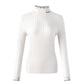 Women's Lace Collar High Neck Sweater Ladies Slim Sweet Letter Embroidery Knit Sweater Top Pullover Jumper Bottoming or Outwear