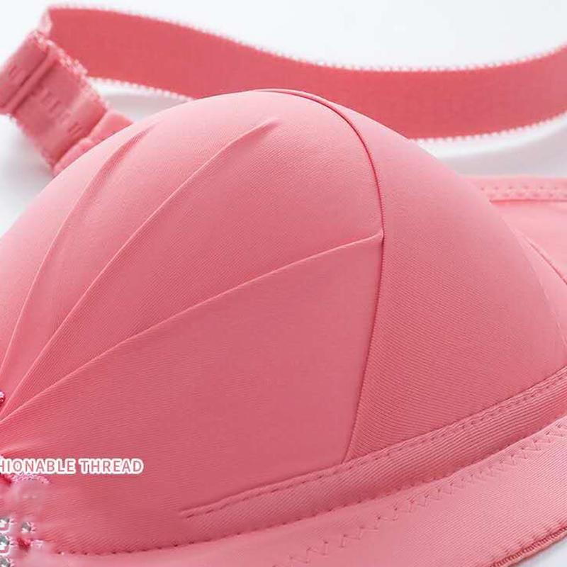 Thin Section Without Steel Ring Bra Sexy Gathering Adjustable Bra Beautiful Back Anti-sagging Nursing Underwear Sexy and Cute