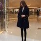 Women Trench Coat  Winter Lapel Long Sleeve Coats Office Ladies Solid Loose Woolen Coat Outwear