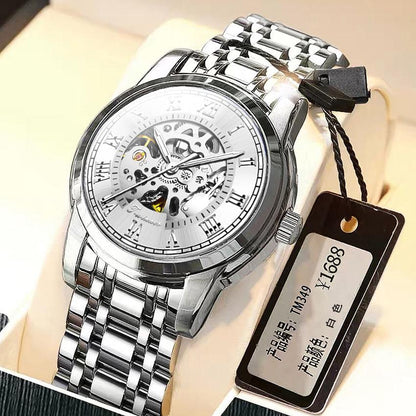Tourbillon Mechanical Watch Men Army Wrist Watches for Men Skeleton Business Men Watch